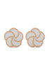 18K rose gold Bloomy mother of pearl and diamond earrings